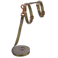 Rogz Urbancat Harness & Lead Set For Cats - Olive Twist