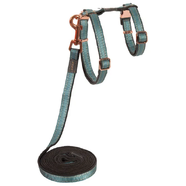 Rogz Urbancat Harness & Lead Set For Cats - Turquoise Moon