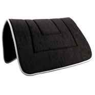 Terry Towel Saddle Pad - Black with White Binding