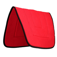 Terry Towel Saddle Pad - Red with Black Binding