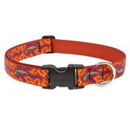 Lupine 25-31 Large Dog Collar Go Go Gecko 1 inch thick, Adjustable 25-31 inches