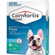 Comfortis Green 6 pack for Medium Dogs 9.1-18kg and cats 5.5-11.2kg