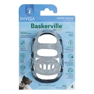 Baskerville INVISA Transparent Basket Muzzle for Dogs [Size: 4]