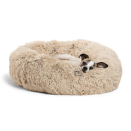 Best Friends by Sheri Donut Shag Bed Taupe (23x23") [Breed Size: Mini]