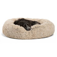 Best Friends by Sheri Donut Shag Bed Taupe 36x36" [Breed Size: Large]
