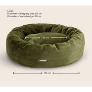 *CLEARANCE* Snooza Cuddler Luxe Fur Bed: Leaf - Large
