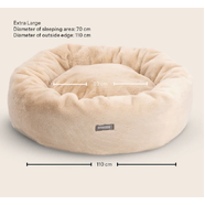 Snooza Cuddler Luxe Fur Bed : Oat - Extra Large