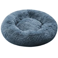 FurKidz Donut Bed in Luxury Pile Grey - Large 75cm