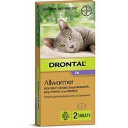 Drontal Cat 4kg Ellipsoid Worming Tablets x 2