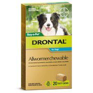 Drontal 10kg Chews pack of 20