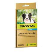 Drontal 10kg Chews pack of 5