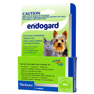Endogard Allwormer for Small Dogs and Cats up to 5kg pack of 4 tablets