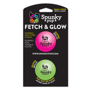 Spunky Pup Fetch & Glow Small Balls 2 pack