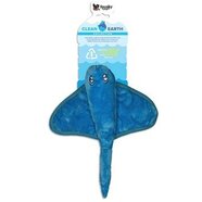 Spunky Pup Clean Earth Dog toys Stingray Small 10 × 9 × 3 in