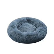 FurKidz Donut Bed in Luxury Pile - Grey