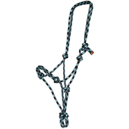 Fort Worth Rope Halter - BLACK/TURQUOISE