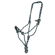 Fort Worth Rope Halter - CHOCOLATE/TURQUOISE
