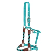Fort Worth Hybrid Rope/Web Halter - Black/Turquoise