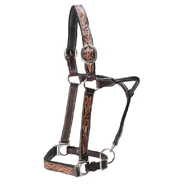 Fort Worth Leather Halter w/Tooled Pattern - Cob