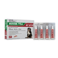 Neoveon Plus Flea & Lice Treatment for XLarge Dogs 40 - 60kg – Red (4pk)