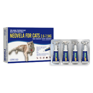 Neovela Flea & Worming For Cats 2.6 - 7.5kg - Blue (4pk)
