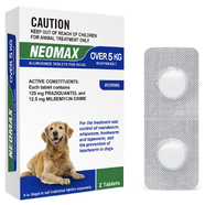 Neomax Allwormer Tablets for Dogs Over 5kg (2pk)