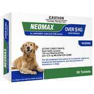 Neomax Allwormer Tablets for Dogs Over 5kg (50pk)
