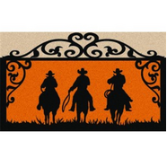 Coir Door Mat Cowboys on the Move