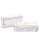 Aloe Vera Latex White Powder-Free Examination Gloves 100pk - Small