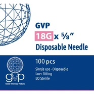 GVP Disposable Veterinary Needles 18G x 5/8 Inch – 100 Pack