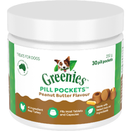 Greenies Pill Pockets Peanut Butter Flavour for Dogs - 30 Pack