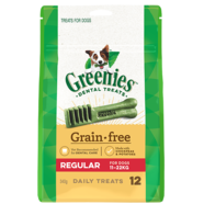 Greenies Grain Free Regular 340gm 12 treats/pack