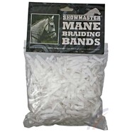Show Master Mane Braiding Rubber Bands - White