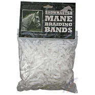 Show Master Mane Braiding Rubber Bands - White