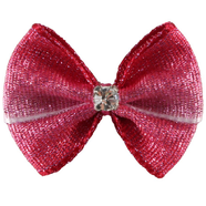 Showmaster Fancy Show Bows - 16pk (Cerise w/Diamond)