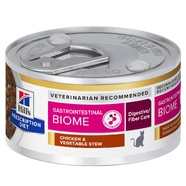 Hills Prescription Diet Gastrointestinal Biome Digestive/Fiber Care Care Chicken & Vegetable Stew Canned Cat Food 24 x 82g