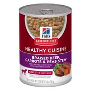 Hills Science Diet Healthy Cuisine Adult 1-6 Canned Dog Food With Beef 354g x 12 Pack