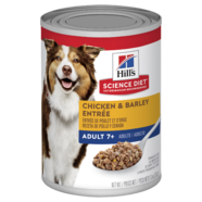 Hills Science Diet Adult 7+ Chicken & Barley Entrée Canned Dog Food 370g x 12 Pack