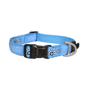 *CLEARANCE* Rogz Fancy Dress Collar Turquoise Paws Xlge