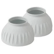 Sims Ribbed Bell Boots - White Large