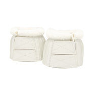 Ribbed Bell Boots w/Fleece Double Velcro - WHITE [LARGE]
