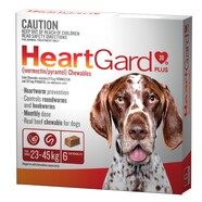 Heartgard Plus Brown 6 pack - Dogs 23-45kg, Heartworm monthly Chews