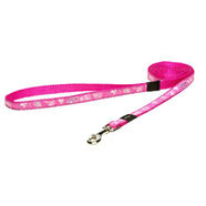 Rogz Small  Pink Paws 1.8m Lead