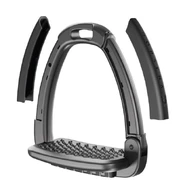 Horsena Swap Stirrups w/Black Side Covers
