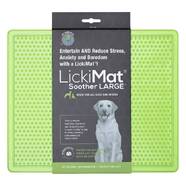 Lickimat Soother Original Slow Food Licking Mat for Dogs Extra Large - Green
