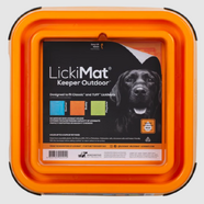  LickiMat Outdoor Keeper - Orange  Ant-Proof Lickimat Pad Holder