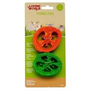 Living World Nibblers Crunchy Capsicum Small Animal Loofah Chew 2 pack