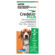 Credelio Plus Medium Orange 5.5-11kg Dog Flea Tick & Worm Chew