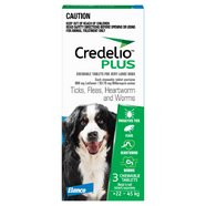 Credelio Plus XLarge Blue 22 - 45kg Dog Flea Tick & Worm Chew