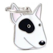 *CLEARANCE* Pet ID Tag Friends Bull Terrier White dog 3.2cm x 2.5cm 